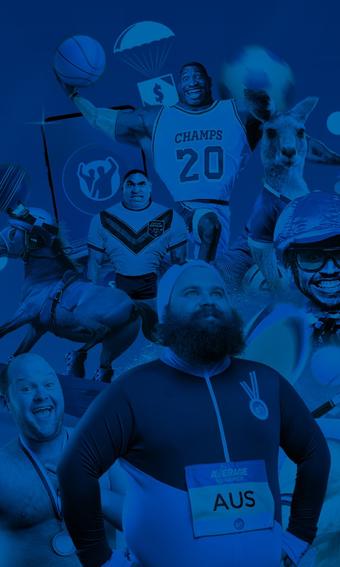 a collage of people with different sports images